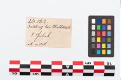 Etikett zu Bronzebogenfibel (NHMW-PRAE-026562)